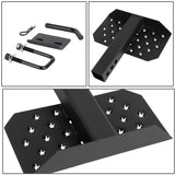 Trailer Tow Hitch Step Bar - 12" W x 6.5" L - Fits 2" Hitch - Black