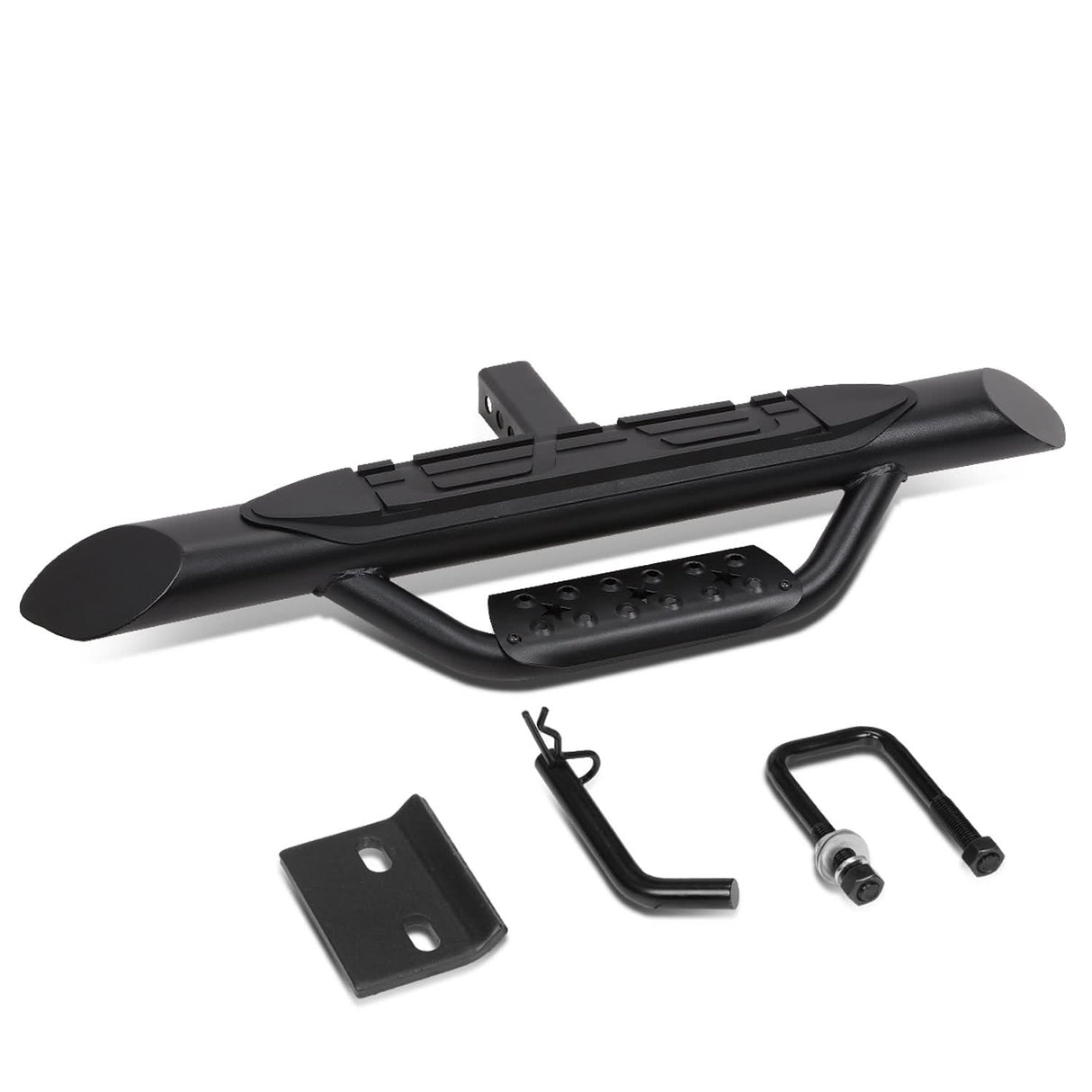 Universal Trailer Hitch Step Bar 36.5" Black 2" Receiver Mount