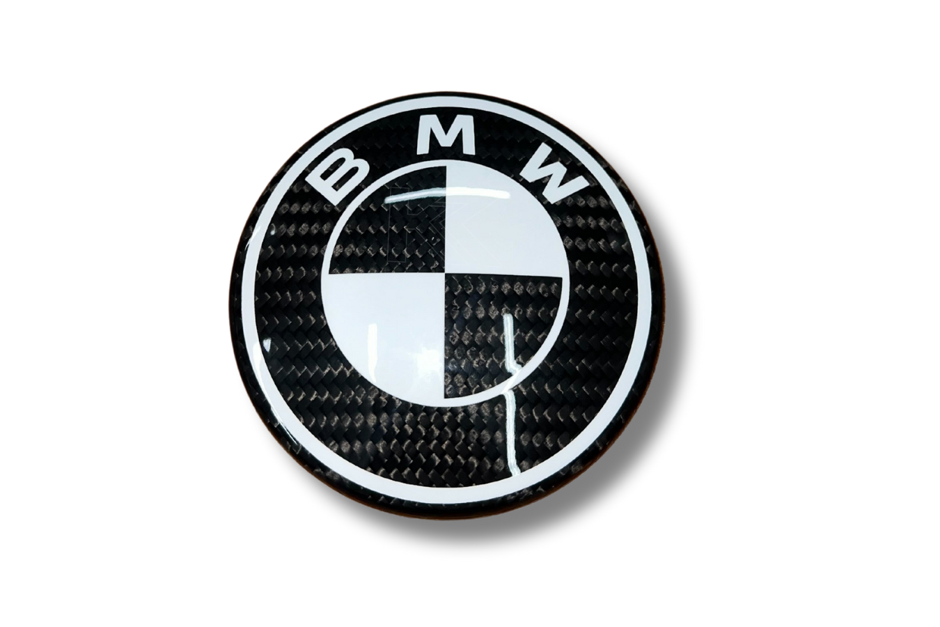 BMW Roundel Emblem Covers - Full Carbon Black and White Style