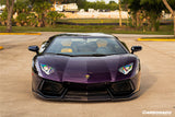 2011-2016 Lamborghini Aventador Style Carbon Fiber Front Lip Carbonado (DM) Fits: LP700 Coupe and Roadster