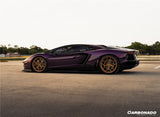 2011-2016 Lamborghini Aventador Style Carbon Fiber Side Skirts Carbonado (DM) Fits: LP700 Coupe and Roadster