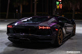 2011-2016 Lamborghini Aventador Style Carbon Fiber Rear Diffuser Lip Carbonado (DM) Fits: LP700 Coupe and Roadster