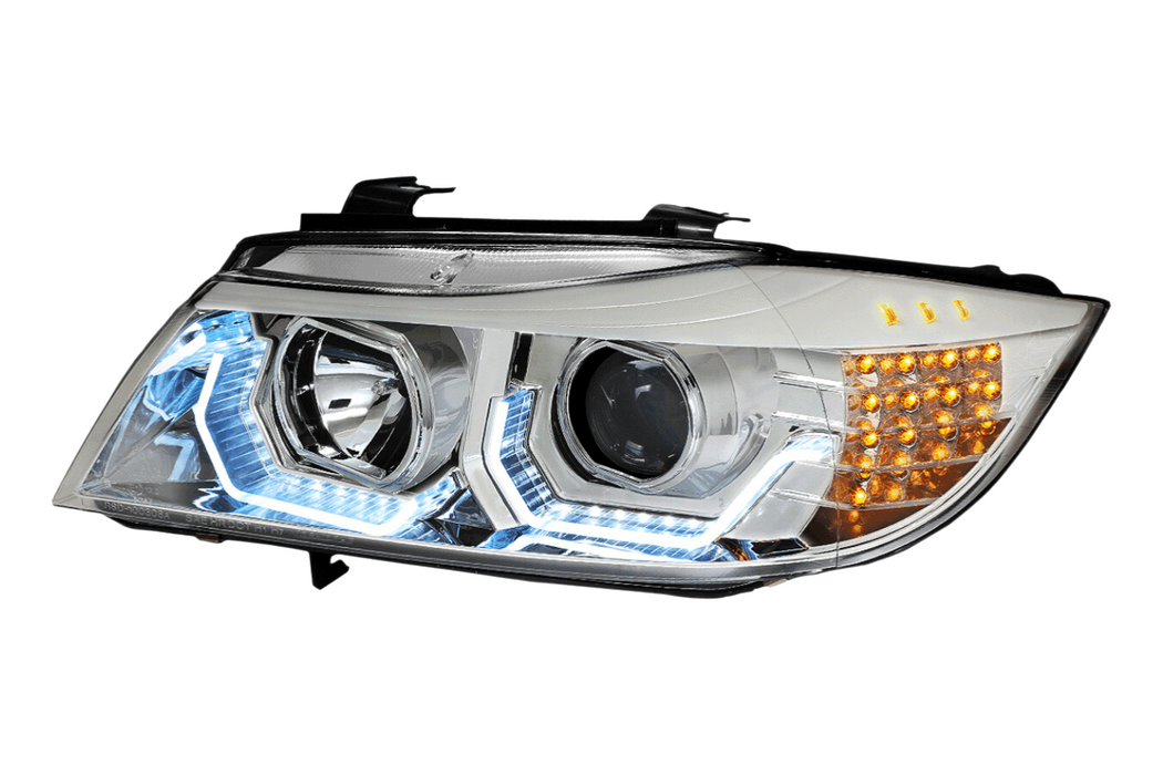 BMW 3-Series E90 Chrome 3D LED Halo Headlights -V2