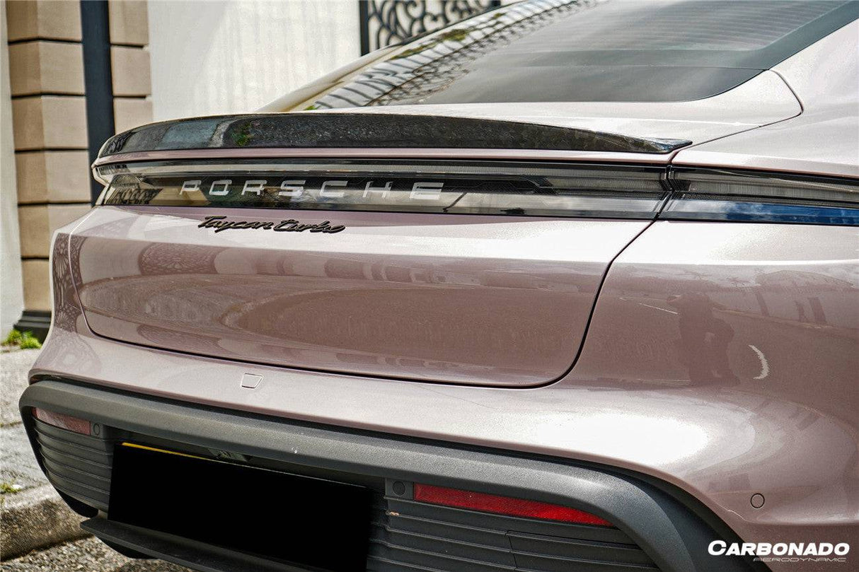 2020-2024 Porsche Taycan 4 4S GTS TURBO OD Style DRY Carbon Fiber Trunk Spoiler | Fits 4, 4S, GTS, Turbo, Turbo S