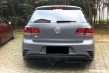 2010-2013 Volkswagen Golf 6 R20 GTI Rz Style Rear Bmper (Mid Exhaust)