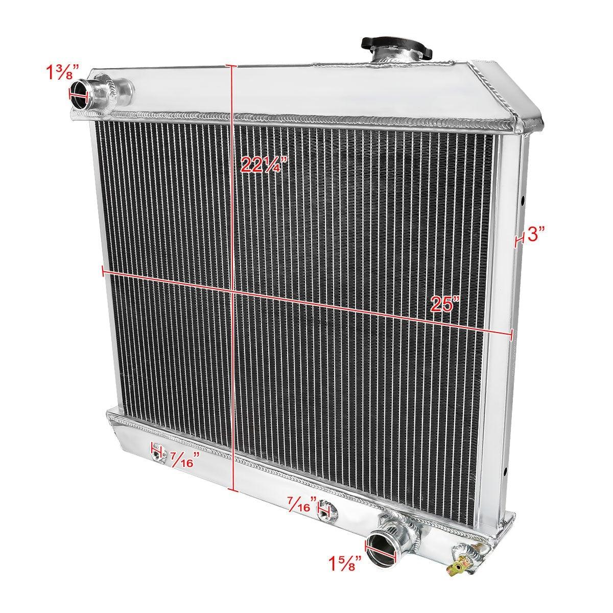 Spec-D Aluminum Radiator Chevy / GMC CK Truck (1963-1966) Triple 3 Row Core w/ Trans Cooler
