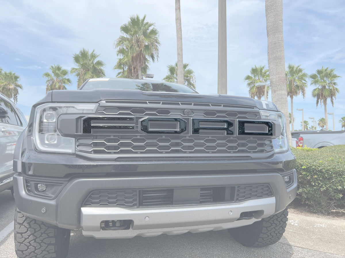 Grille Letter Overlays Fits 2024-2027 Ford Ranger Raptor