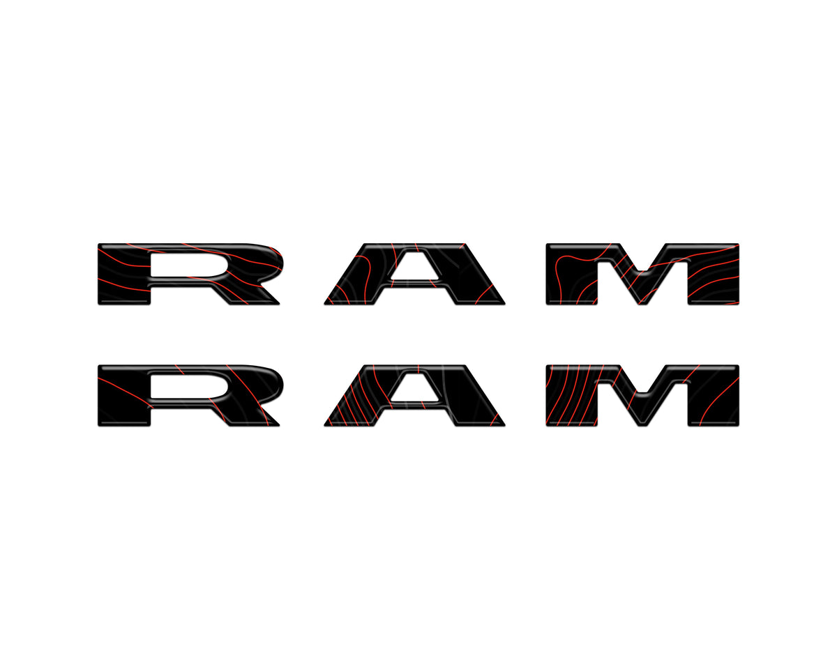 Front Door Emblem Overlays Fits 2025-2027 Ram 1500/2500/3500