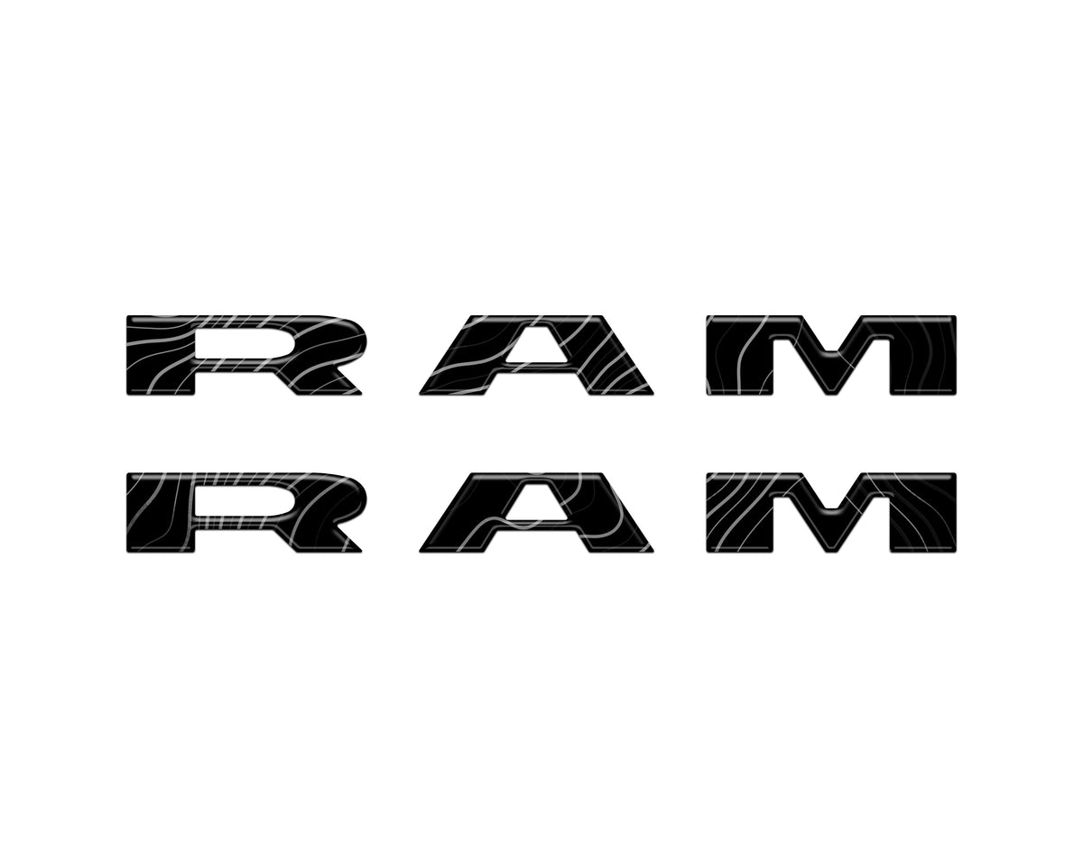 Front Door Emblem Overlays Fits 2025-2027 Ram 1500/2500/3500