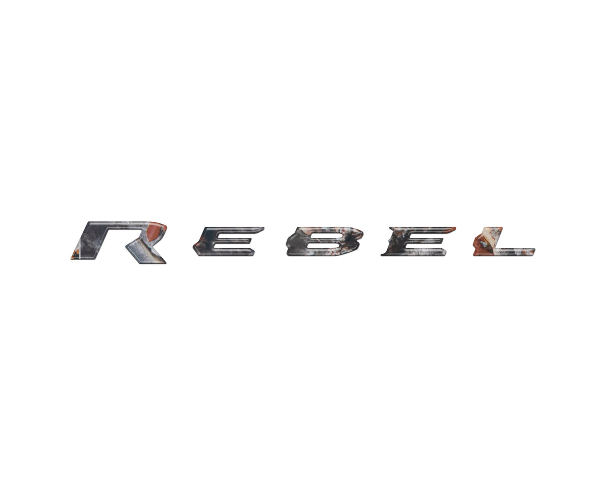 Rebel Tailgate Emblem Letter Inserts Fits 2025-2027 Ram 1500/2500/3500