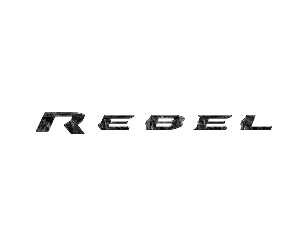 Rebel Tailgate Emblem Letter Inserts Fits 2025-2027 Ram 1500/2500/3500