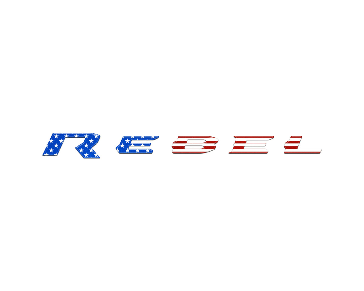 Rebel Tailgate Emblem Letter Inserts Fits 2025-2027 Ram 1500/2500/3500