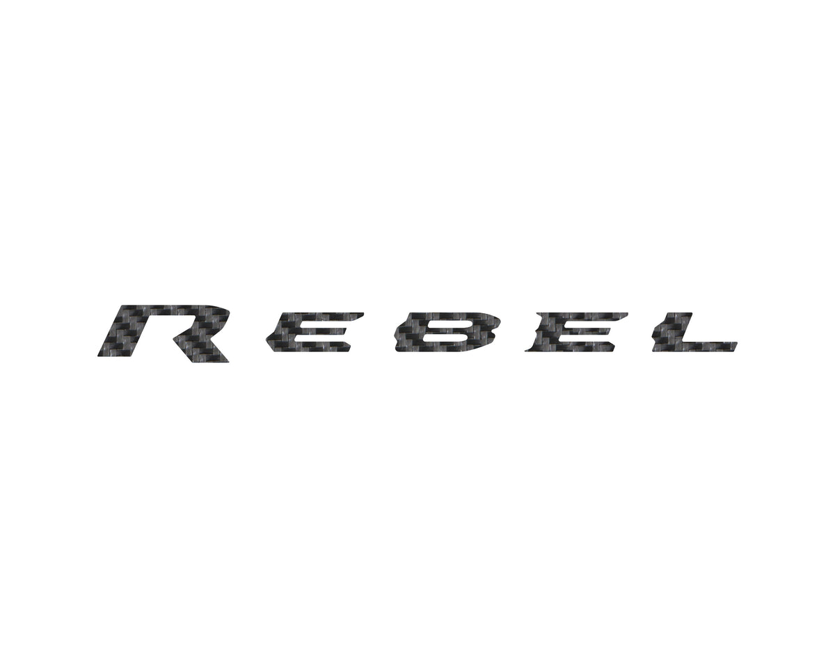 Rebel Tailgate Emblem Letter Inserts Fits 2025-2027 Ram 1500/2500/3500