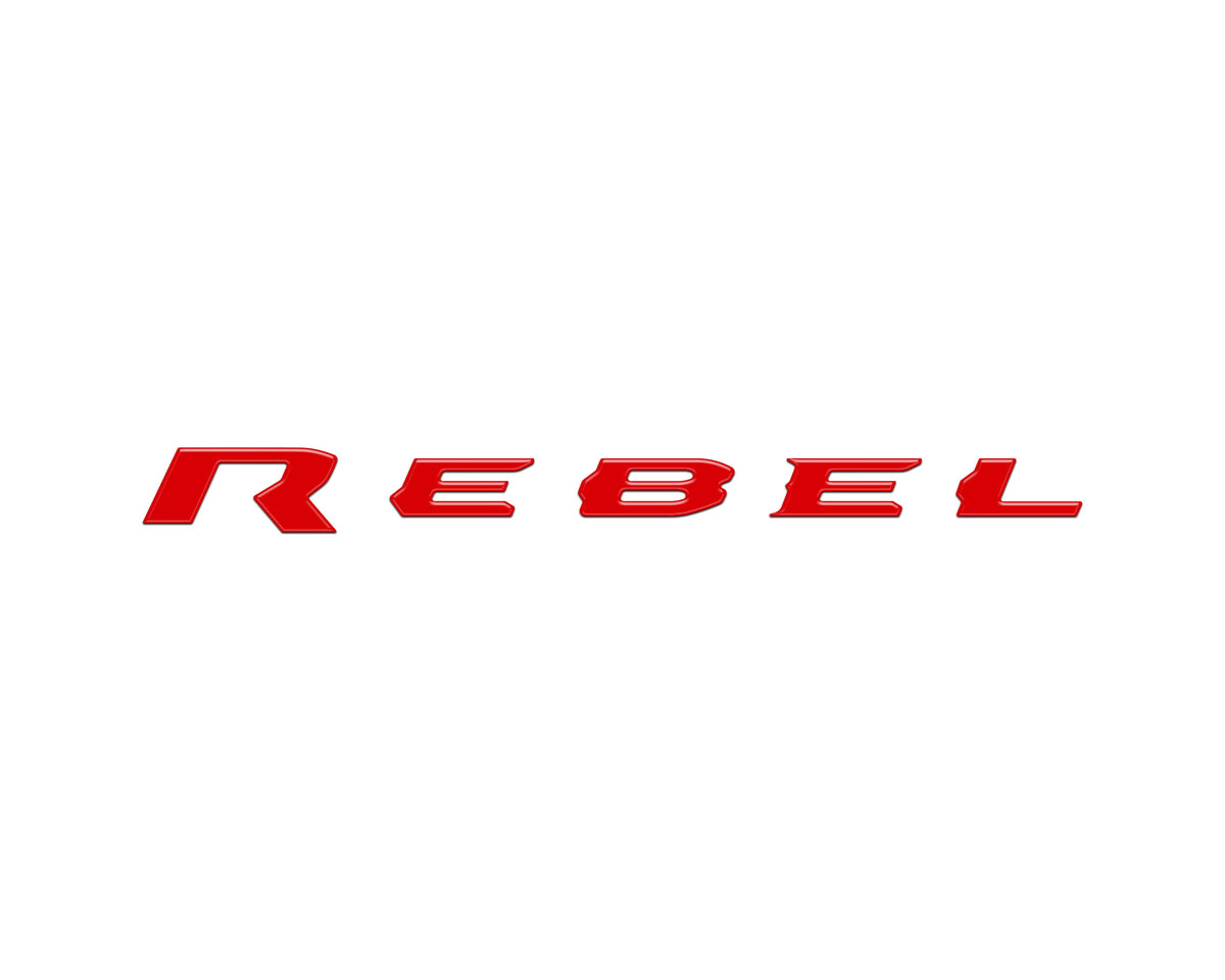 Rebel Tailgate Emblem Letter Inserts Fits 2025-2027 Ram 1500/2500/3500