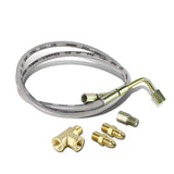 Type 1 Style Oil Feed Line Kit - 90 Degree Hose - 4AN