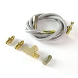 Type 1 Style Oil Feed Line Kit - 90 Degree Hose - 4AN