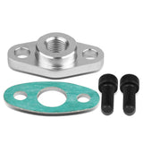 Oil Feed Line Flange with Gasket and Bolts - 4AN