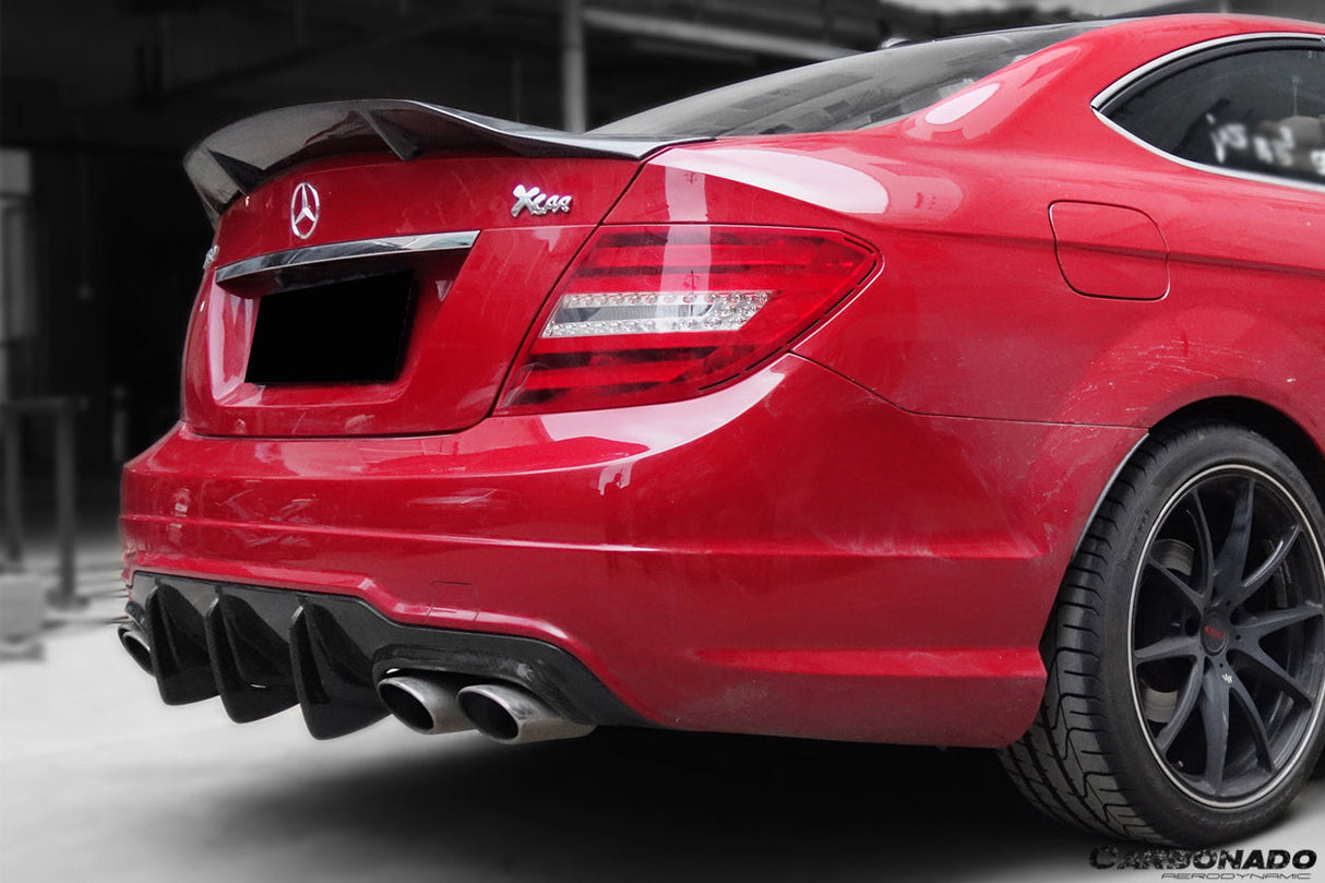 2012-2014 Mercedes Benz W204 C Class C63 AMG Carbon Fiber Rear Lip Diffuser