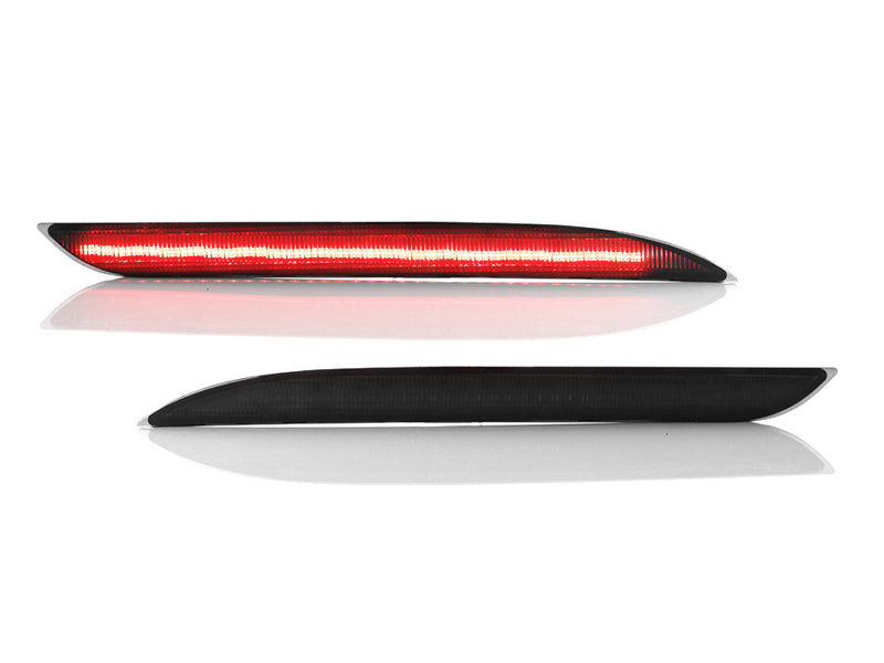 2015-2017 Ford Mustang Smoke Red LED Rear Bumper Reflector Set