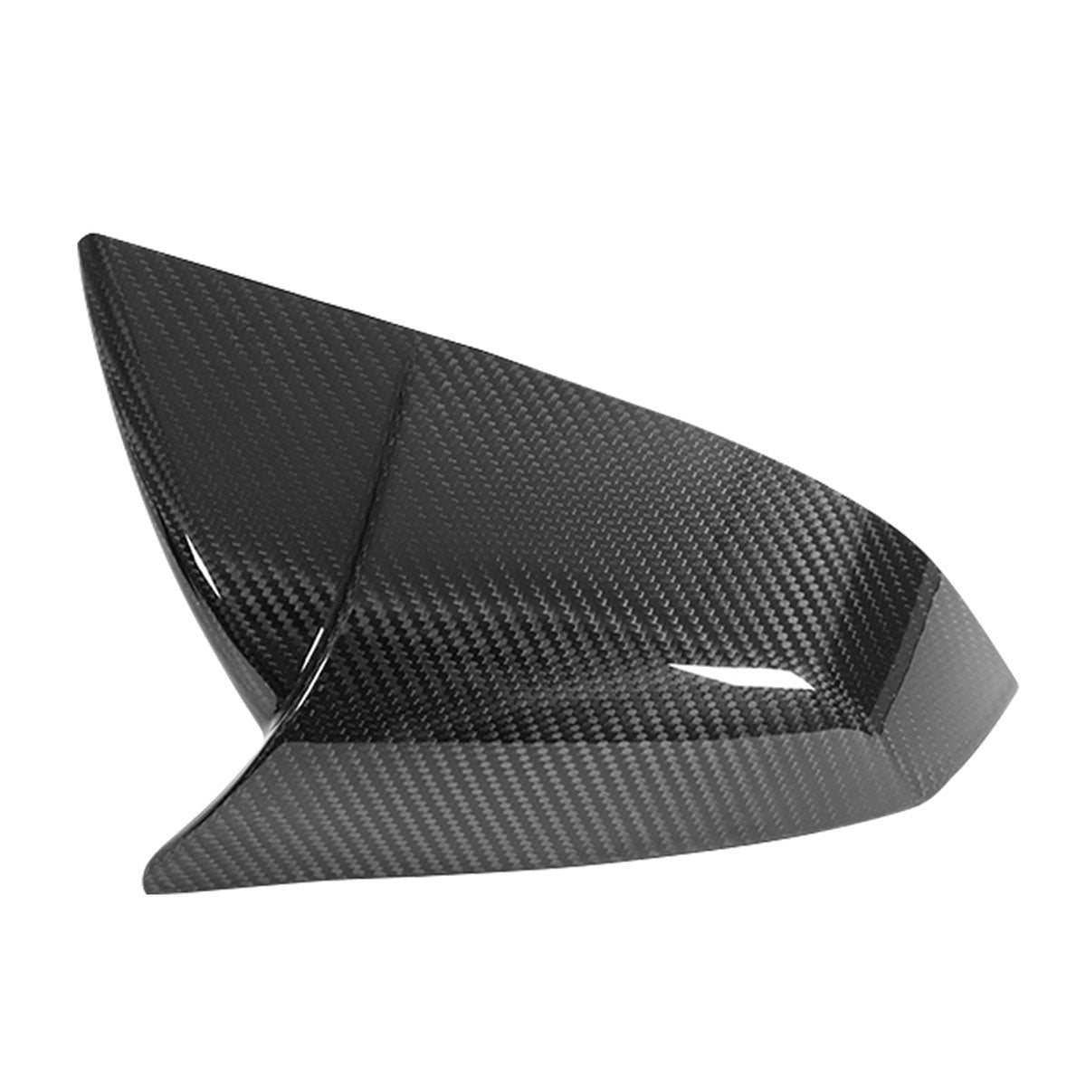 2021-2025 Tesla Model S Gloss Black Side Mirror Cover Dry Carbon Fiber