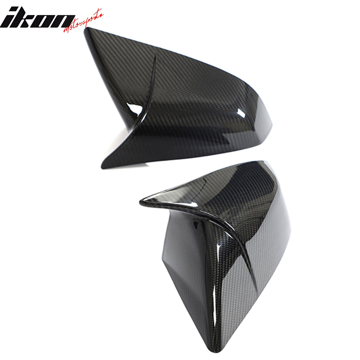 2021-2025 Tesla Model S Gloss Black Side Mirror Cover Dry Carbon Fiber
