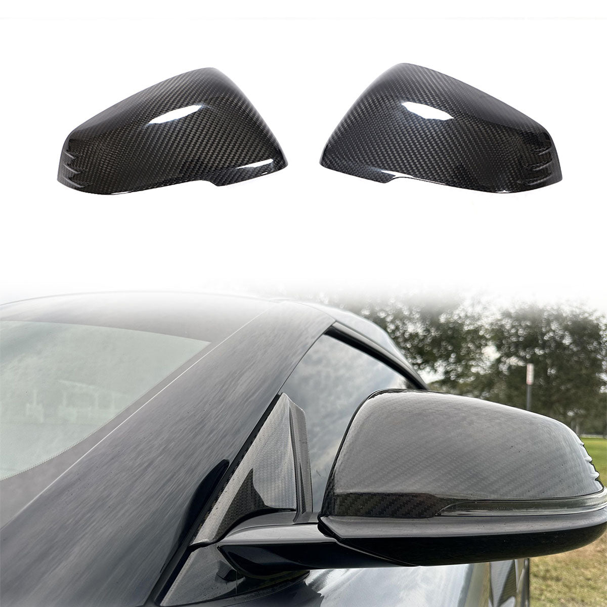 2020-2025 Toyota GR Supra A90 Mirror Covers Cap Gloss Dry Carbon Fiber