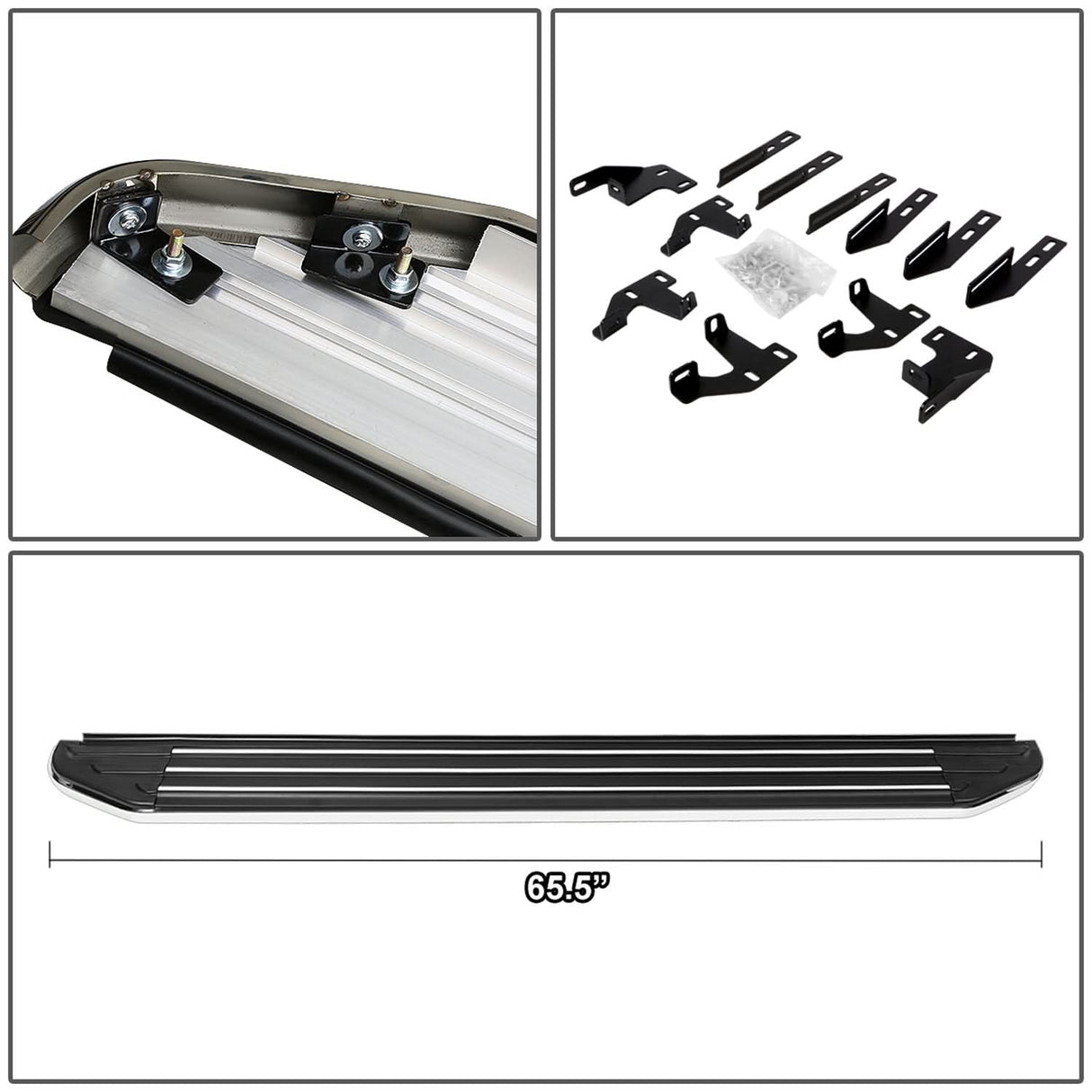 2009-2015 Honda Pilot 6 Inch Aluminum Running Boards - Black