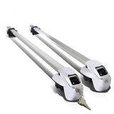 50" Aluminum Square Bar Roof Rack Crossbar with Lock - Silver