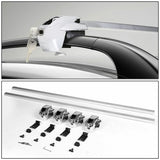 50" Aluminum Square Bar Roof Rack Crossbar with Lock - Silver