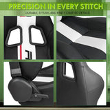 Universal Reclinable Right Passenger Side Racing Seat Dual Slider