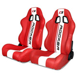 Universal Racing Seat Dual Slider PU Carbon Leather