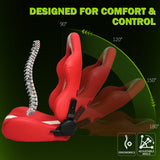 Universal Racing Seat Dual Slider PU Carbon Leather