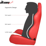 Universal Racing Seat Dual Slider PU Carbon Leather