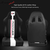 Universal Racing Seat Dual Slider PU Carbon Leather