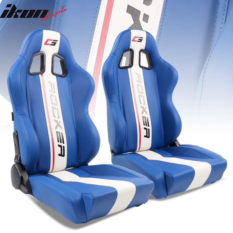 Universal Racing Seat Dual Slider PU Carbon Leather