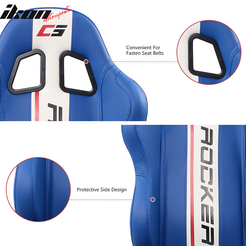 Universal Racing Seat Dual Slider PU Carbon Leather