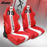 Universal Racing Seat Dual Slider PU Carbon Leather