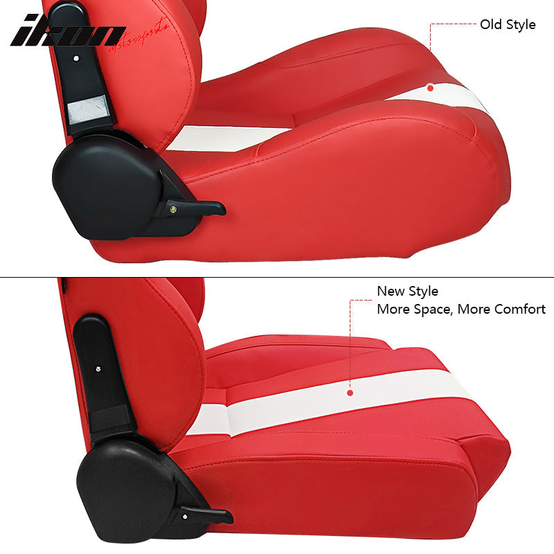 Universal Racing Seat Dual Slider PU Carbon Leather