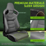 Universal Reclinable Right Passenger Side Racing Seat Dual Slider