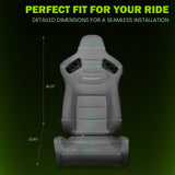 Universal Reclinable Right Passenger Side Racing Seat Dual Slider