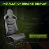 Universal Reclinable Right Passenger Side Racing Seat Dual Slider