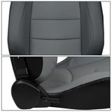Universal Reclinable Right Passenger Side Racing Seat Dual Slider