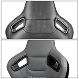 Universal Reclinable Right Passenger Side Racing Seat Dual Slider