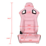 Universal Reclinable Right Passenger Side Racing Seat Dual Slider