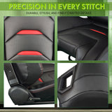 Universal Racing Seat Dual Slider PU Carbon Leather