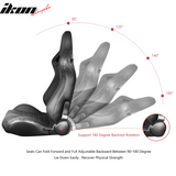 Universal Black Racing Seat with Dual Sliders PU Carbon Leather