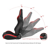 Universal Reclinable Left Driver Side Racing Seat Dual Slider