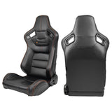Universal Reclinable Left Driver Side Racing Seat Dual Slider