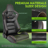 Universal Reclinable Right Passenger Side Racing Seat Dual Slider