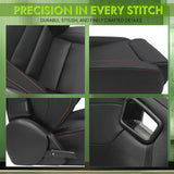 Universal Color Bezel Racing Seat Dual Slider PU Carbon Leather